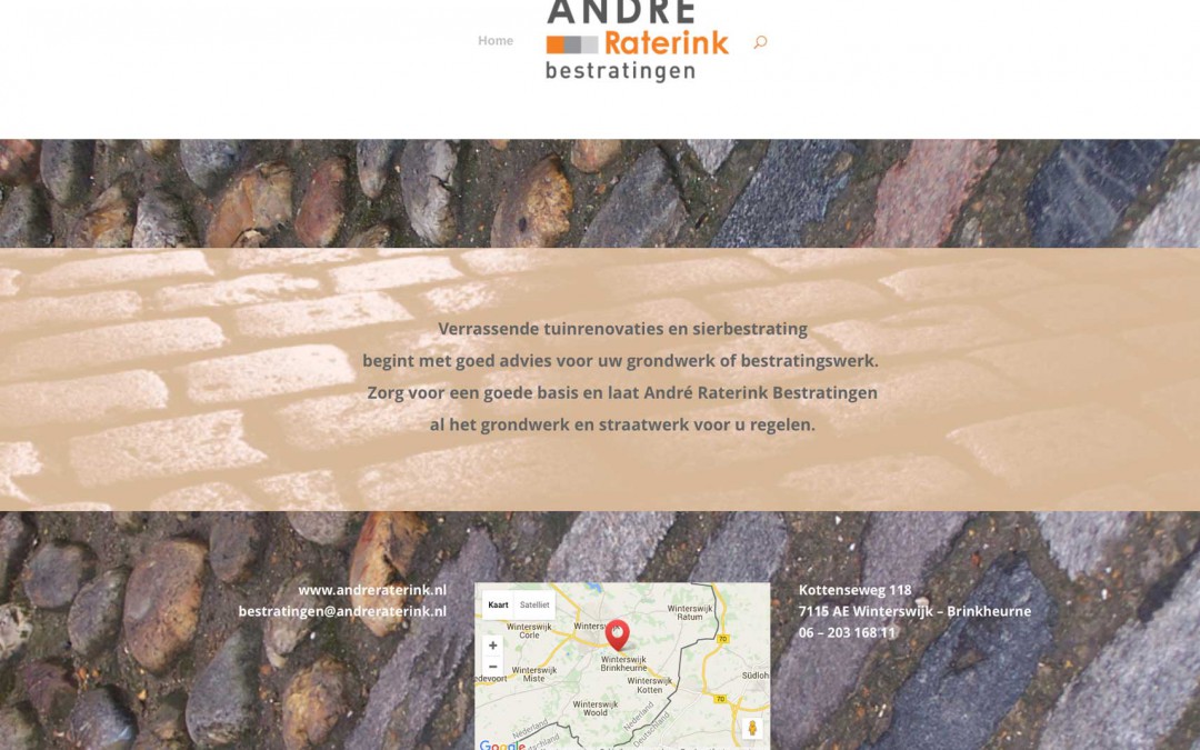 Andre Raterink Bestratingen webdesign