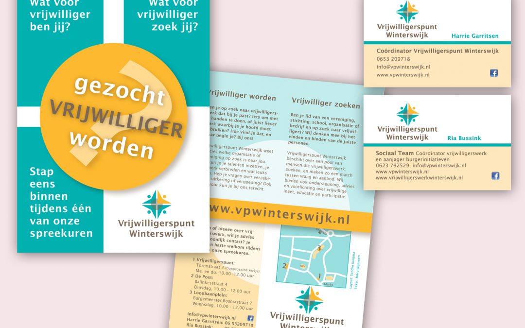 Vrijwilligerspunt Winterswijk flyer en visitekaarten