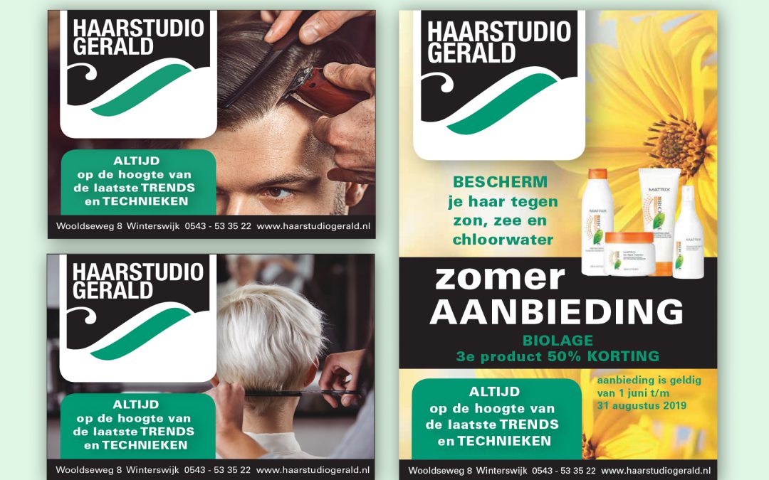 Haarstudio Gerald advertentie-ontwerp